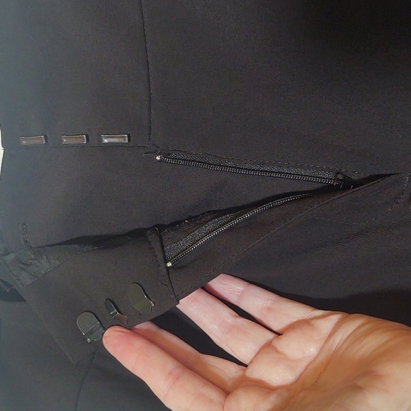 Madison Wide Waistband Pleated Black Women's Trousers - Picture 7 of 8